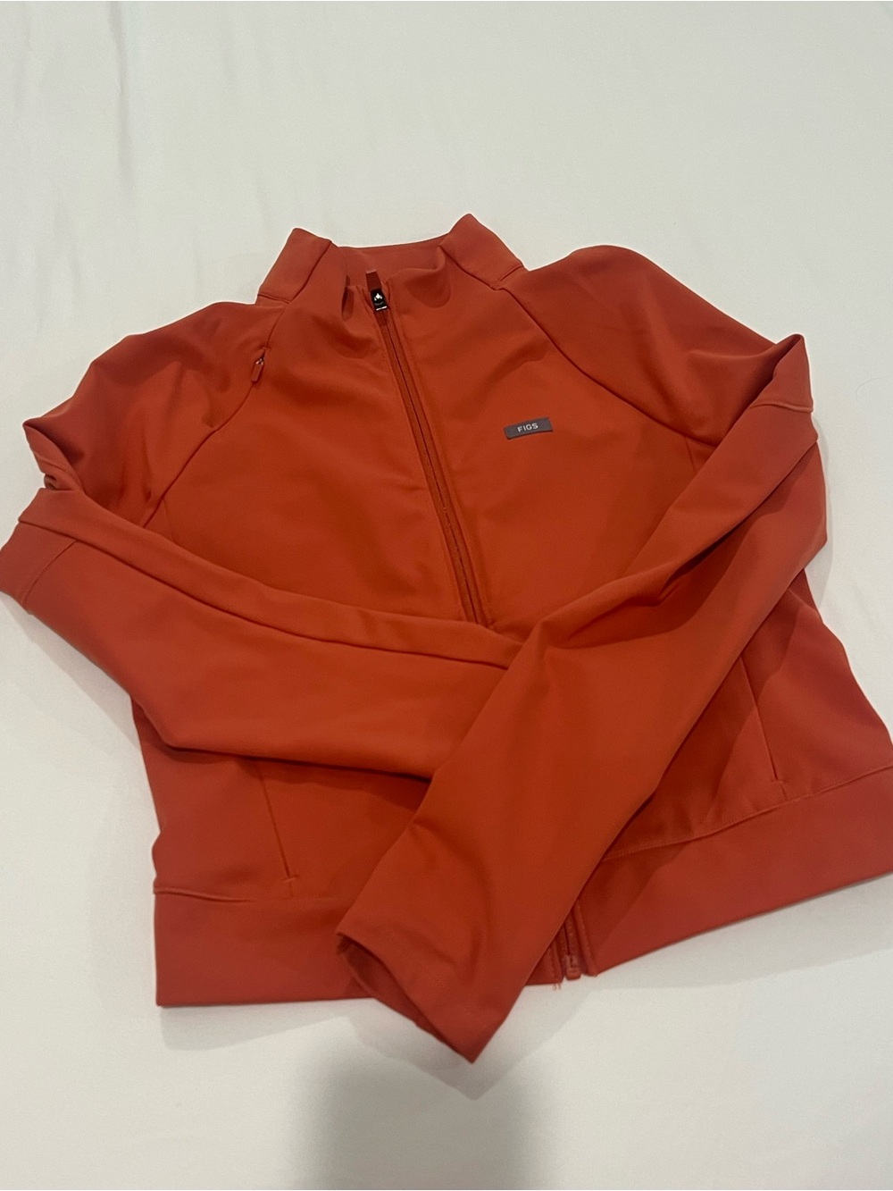 FIGS Terracotta On-Shift Contour Knit Jacket